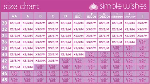 Simple Wishes Sizing Chart